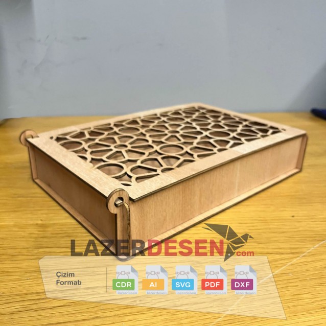 DECORATIVE GIFT BOX LASER CUT 2 PCS 30x20x5 cm