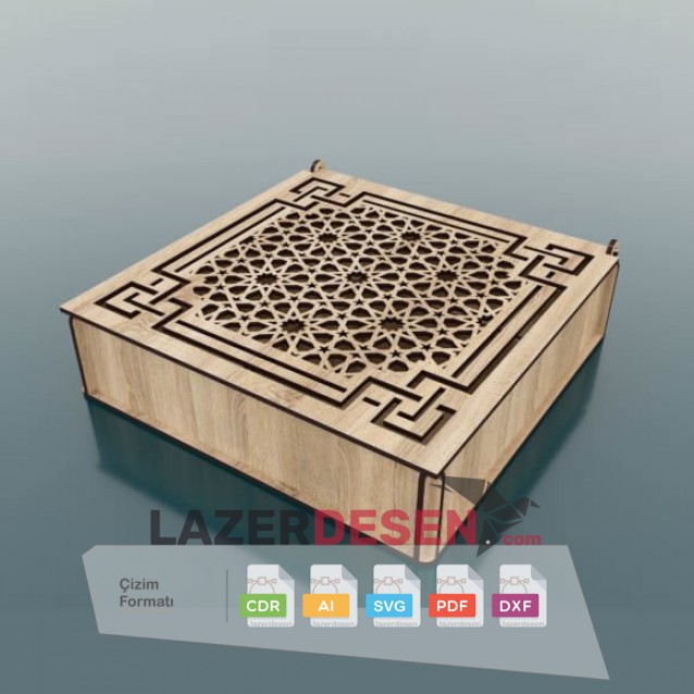 Decorative Wooden Gift Box Laser Cut lzr0057