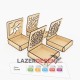 4 Kinds of Decorative Wooden Gift Box Laser Pattern