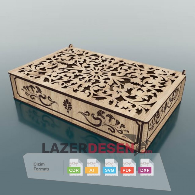 Decorative Jewelry Laser Box Pattern