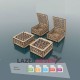2 Wooden Boxes with Laser Pattern